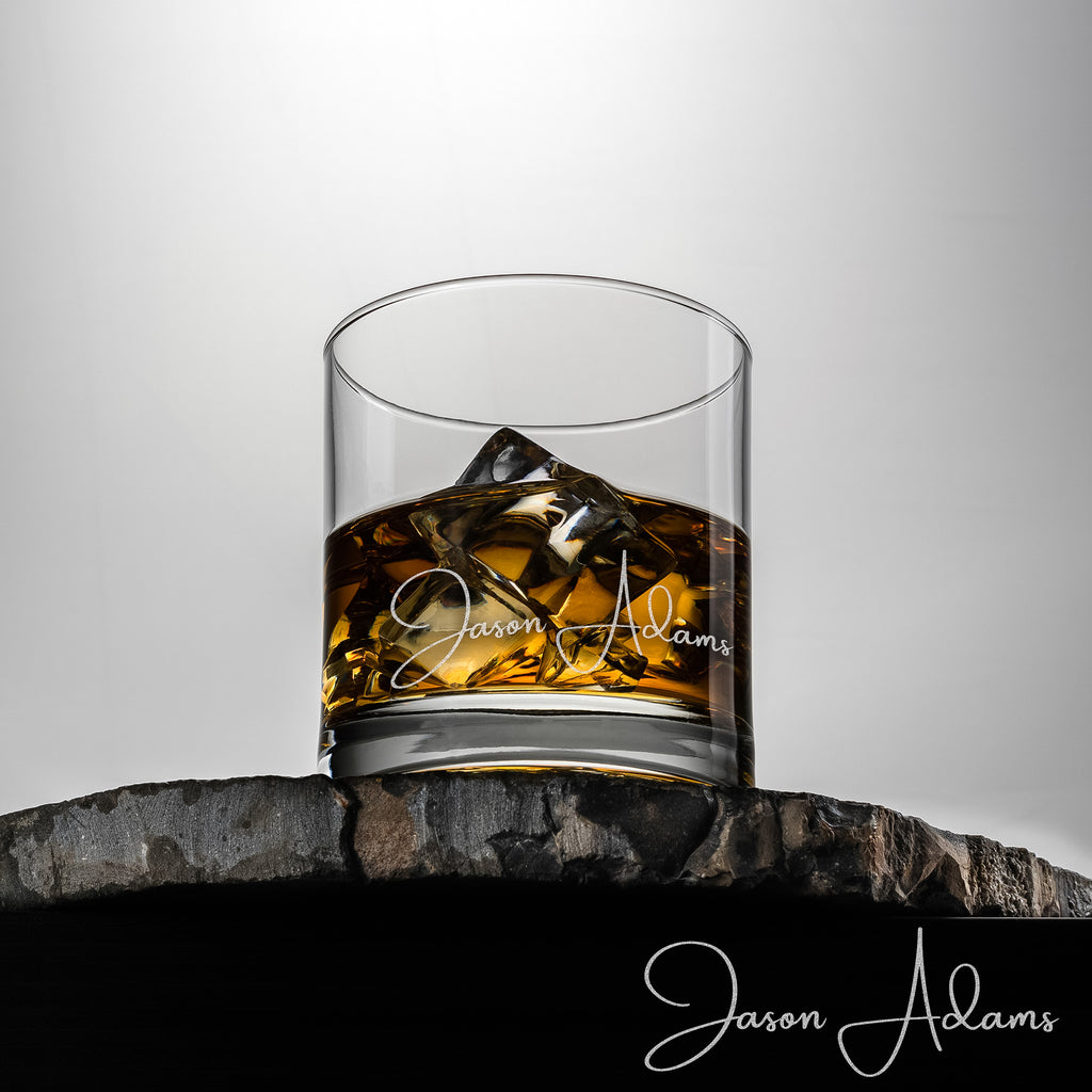 Whiskey Glass with complimentary set of 3 Whiskey Stones.