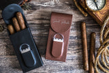Personalized cigar case and cutter