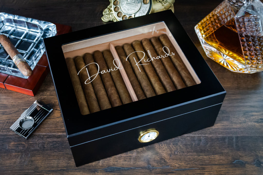 Glass Top Humidor Box