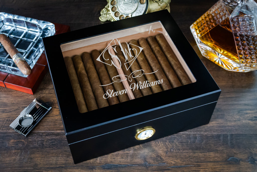 Glass Top Humidor Box