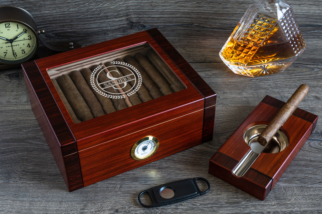Beveled Glass Top Cigar Humidor