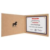 Light Brown Leatherette Holder or 8 1/2