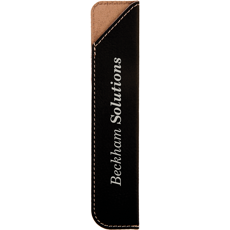 Black & Silver Leatherette Pen Sleeve