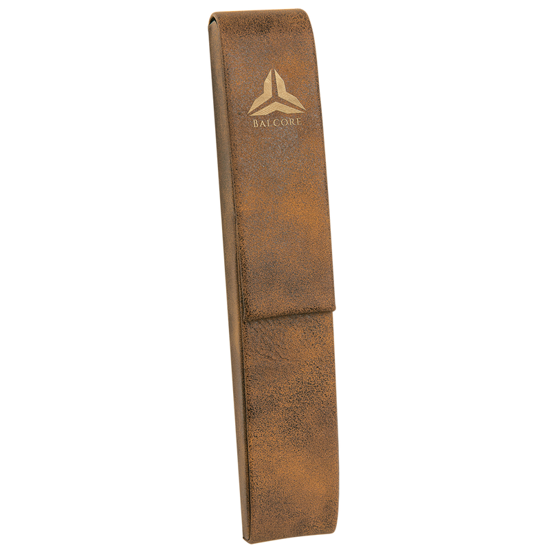 Rustic & Gold Leatherette Single Pen Case