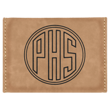 Light Brown Leatherette Hard Business Card Holder
