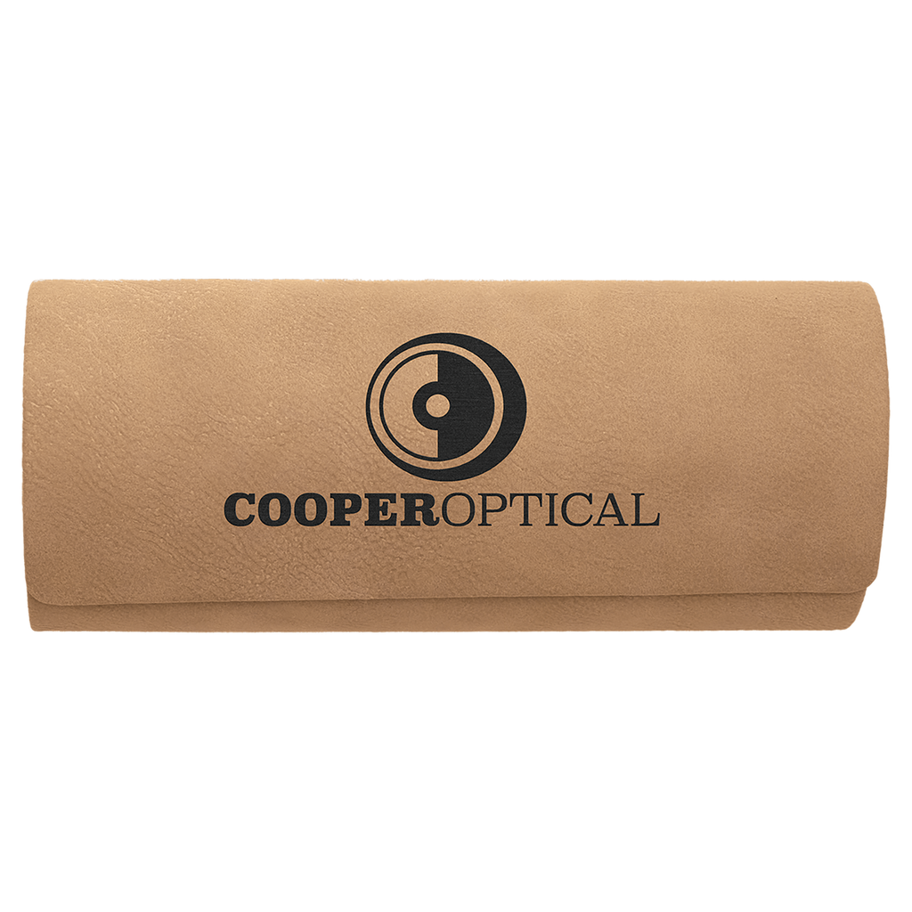 Light Brown Leatherette Eyeglass Case