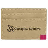 Light Brown Leatherette Wallet Clip