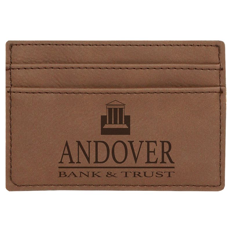 Dark Brown Leatherette Wallet Clip