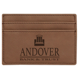 Dark Brown Leatherette Wallet Clip