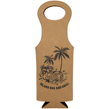 Light Brown Leatherette Wine Bag