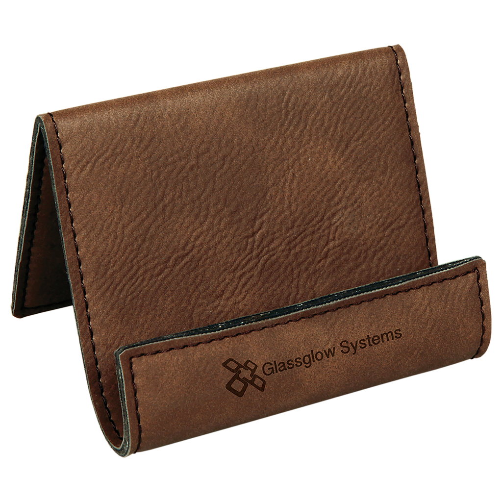 Dark Brown Leatherette Holder/Easel
