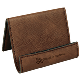 Dark Brown Leatherette Holder/Easel