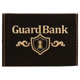 Black & Gold Leatherette Hard Business Card Holder