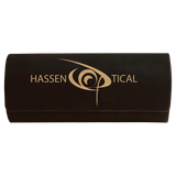 Black & Gold Leatherette Eyeglass Case