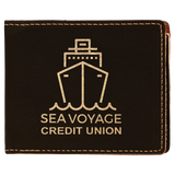 Black & Gold Leatherette Bifold Wallet