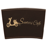 Black & Gold Leatherette Latte Mug Sleeve