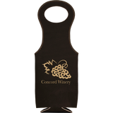 Black & Gold Leatherette Wine Bag