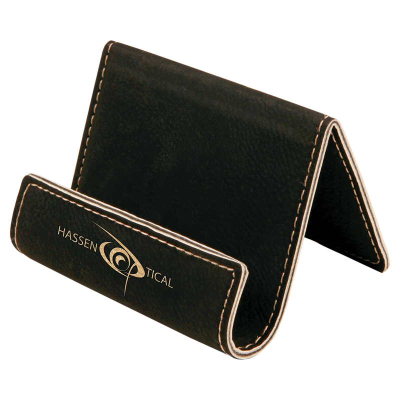 Black & Gold Leatherette Holder/Easel