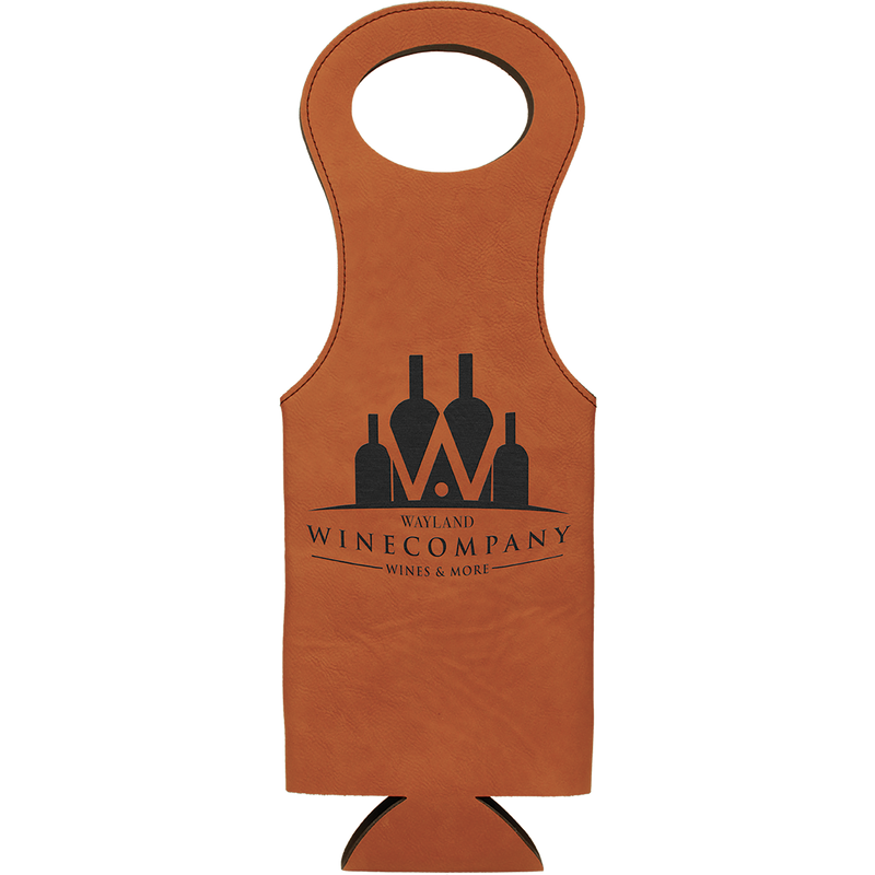 Rawhide Leatherette Wine Bag