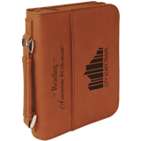 Rawhide Leatherette Book/Bible Cover with Handle & Zipper