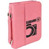 Pink Leatherette Book/Bible Cover with Handle & Zipper
