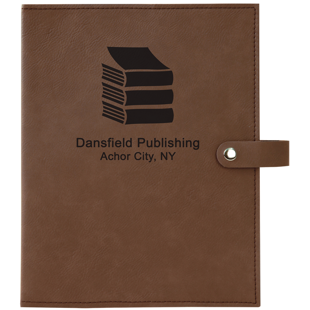 Dark Brown Leatherette Book/Bible Cover with Snap Closure