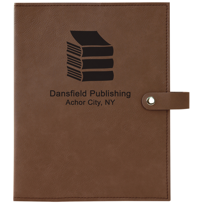 Dark Brown Leatherette Book/Bible Cover with Snap Closure