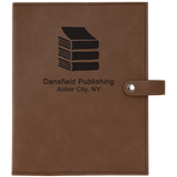 Dark Brown Leatherette Book/Bible Cover with Snap Closure