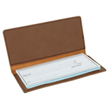 Dark Brown Leatherette Checkbook Cover