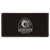 Black & Silver Leatherette Checkbook Cover