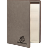 Gray Leatherette Portfolio with Notepad