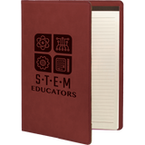 Rose Leatherette Portfolio with Notepad