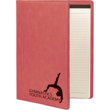Pink Leatherette Portfolio with Notepad