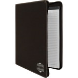 Black & Silver Leatherette Portfolio with Zipper & Notepad