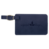 Blue Leatherette Luggage Tag