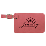 Pink Leatherette Luggage Tag
