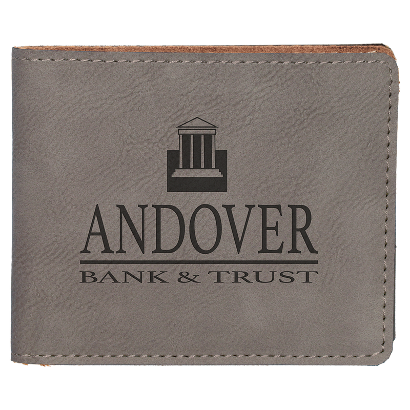 Gray Leatherette Bifold Wallet