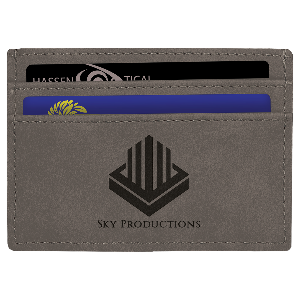 Gray Leatherette Wallet Clip