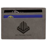 Gray Leatherette Wallet Clip