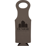 Gray Leatherette Wine Bag