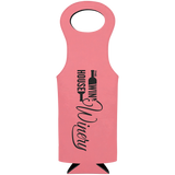 Pink Leatherette Wine Bag