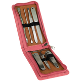 Pink Leatherette Manicure Set