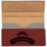 Rose Leatherette Hard Business Card Holder