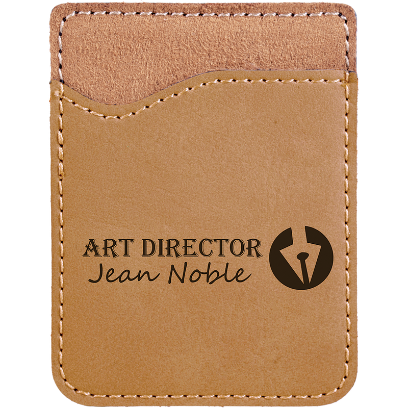 Light Brown Leatherette Cell Phone Wallet