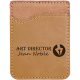 Light Brown Leatherette Cell Phone Wallet