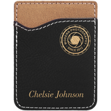 Black & Gold Leatherette Cell Phone Wallet