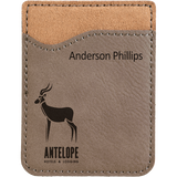 Gray Leatherette Cell Phone Wallet