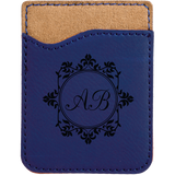 Blue Leatherette Cell Phone Wallet