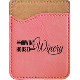 Pink Leatherette Cell Phone Wallet