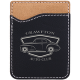 Black & Silver Leatherette Cell Phone Wallet